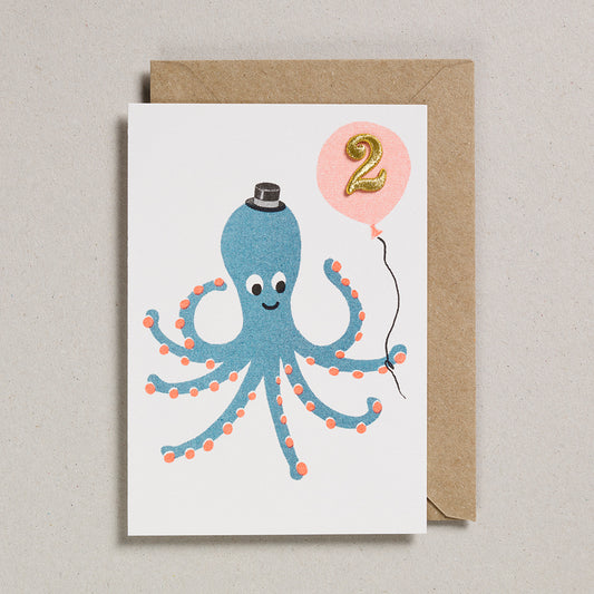 Confetti Pets Age 2 Octopus Card