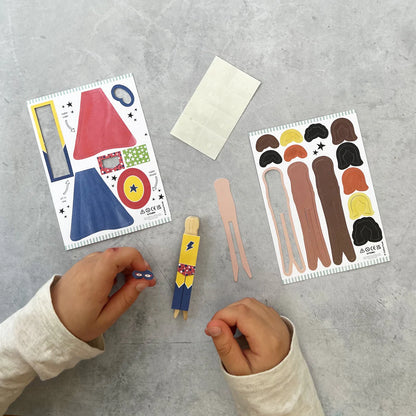 Make Your Own Super Hero Peg Doll