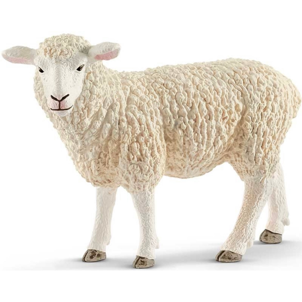 Toy sheep. Hand painted, cream colour.
